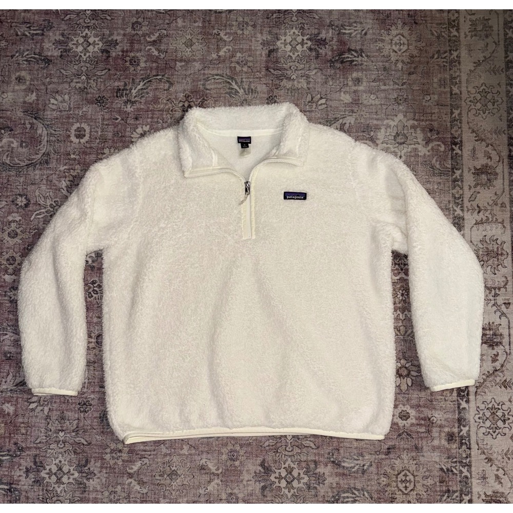 Patagonia Los Gatos 1/4 Zip Fleece Pullover Birch White Womens XL 25236 FA23 EUC